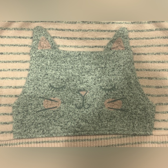 Rumi + Ryder Pink and Gray Striped Cat Hoodie - Picture 4 of 8